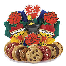 Make a toast to this charming arrangement of hand-decorated cookies.