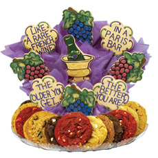 Like a rare French wine, this cookie bouquet is sure to shine at your next birthday party.Bring as a gift or display as a table decoration that turns into party favors.