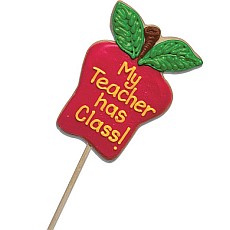 <b>Here's your chance to make a sweet impression!</b> This large apple-shaped sugar cookie makes a unique gift for any teacher or student, you can personalize your own cookie message!<br>