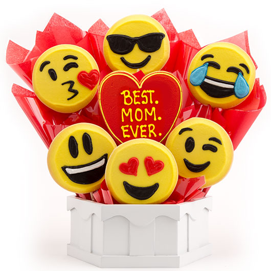 A456 - Sweet Emojis - Best. MOM. Ever. Cookie Bouquet