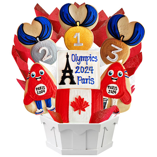 A561-CAN - 2024 Olympics - Canada Cookie Bouquet