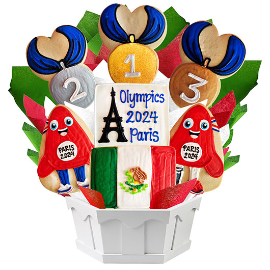 A561-MEX - 2024 Olympics - Mexico Cookie Bouquet