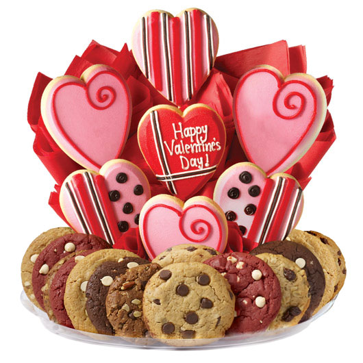 Valentines Basket, Valentine's Day Cookies