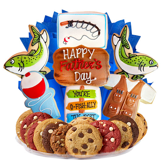 B555-FD - O-Fish-Ally The Best Boutray - Father's Day Cookie Boutray