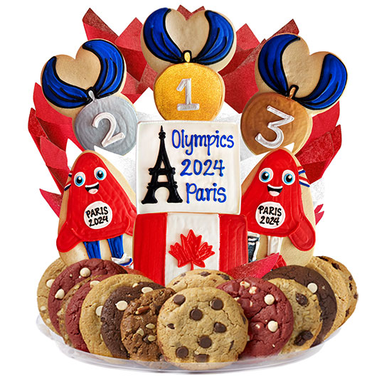 B561-CAN - 2024 Olympic BouTray - Canada Cookie Bouquet