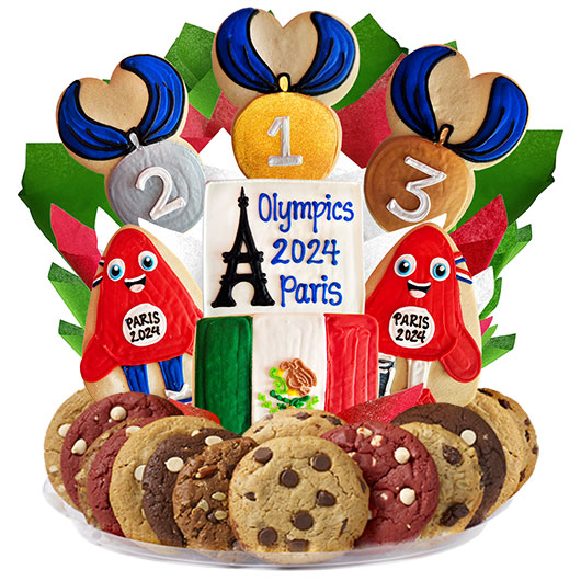 B561-MEX - 2024 Olympic BouTray - Mexico Cookie Bouquet