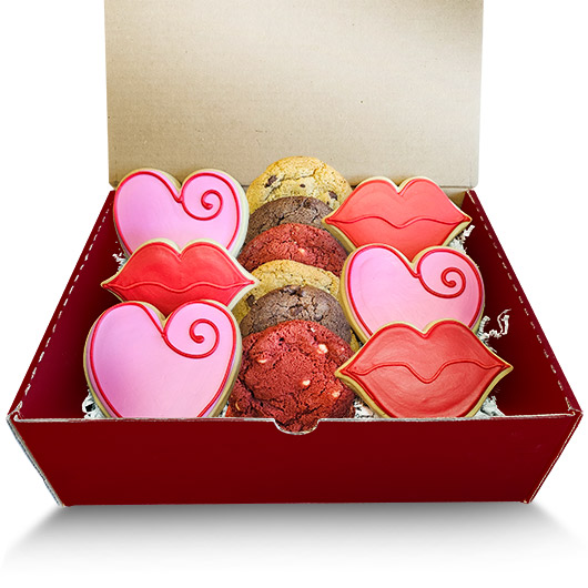 BXVAL1 - Hearts and Kisses Cookie Indulgence Box Cookie Box