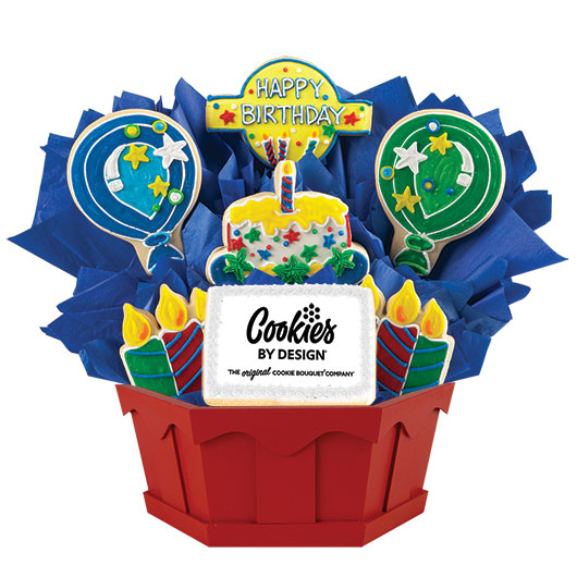 NGP147 - Logo Cookies – Confetti and Candles Birthday Cookie Bouquet