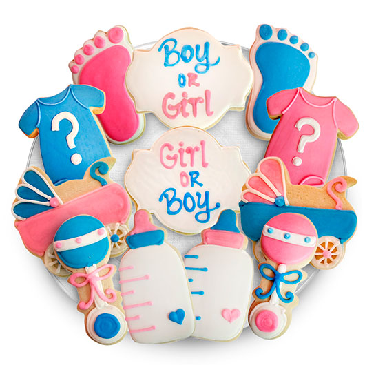 TRY74 - Gender Reveal Favor Tray Cookie Tray