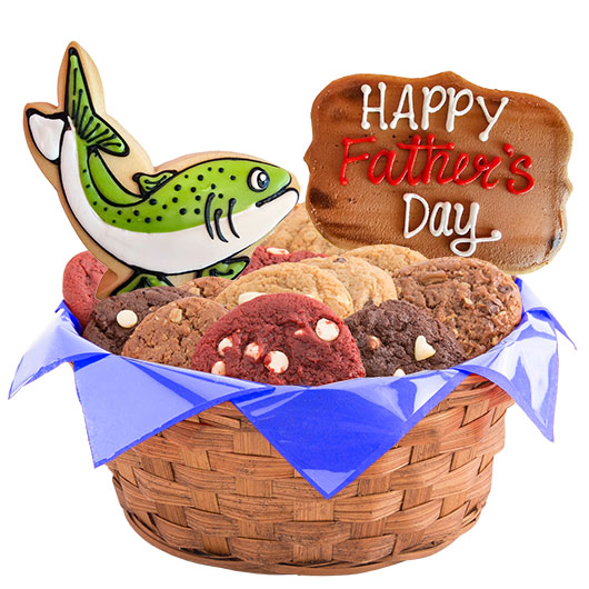 W555-FD - O-Fish-Ally The Best Basket - Father's Day Cookie Basket